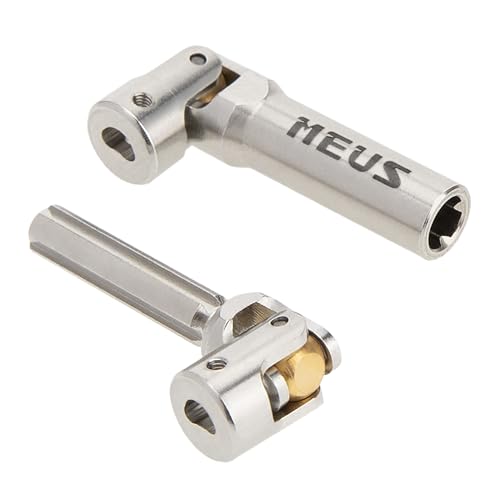 MEUS RACING SCX24 Driveshaft Center Drive Shaft for Axial 1/24 SCX24 Deadbolt AXI90081 B17, Silver