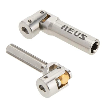 MEUS RACING SCX24 Driveshaft Center Drive Shaft for Axial 1/24 SCX24 Deadbolt AXI90081 B17, Silver