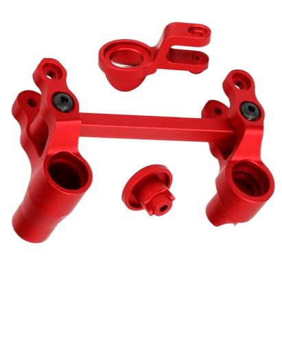 RC Upgrades Part Steering Bellcranks for 1/10 WideMaxx Maxx,Aluminum Servo Saver Draglink Hops Up Set for RC Model #89086-4,#89076-4,Replace #8946,Red - color: Red