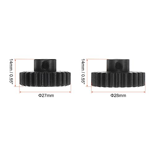 HARFINGTON Mod 1 M1 Pinion Motor Gear Set 2pcs 25T 26T Fit 5mm RC Motor Shaft M1 Pitch Gears for RC Car, with Hex Key - style: 25T 26T