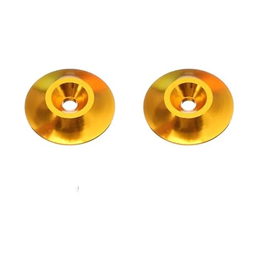 RC Car Repair Kit 1/8 2pcs Rear Tail Wing Gasket RC Car General Purpose Fixed Tail Protection Accessories(Yellow) - color: Yellow