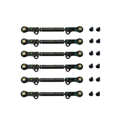 kowaku 6 Pieces Adjustable Turnbuckles with Rod Ends Anodized Adjustable Turnbuckles Turnbuckle Linkage Kit for Hobbyists, Chassis Tuning, Camouflage Green - color: Camouflage Green