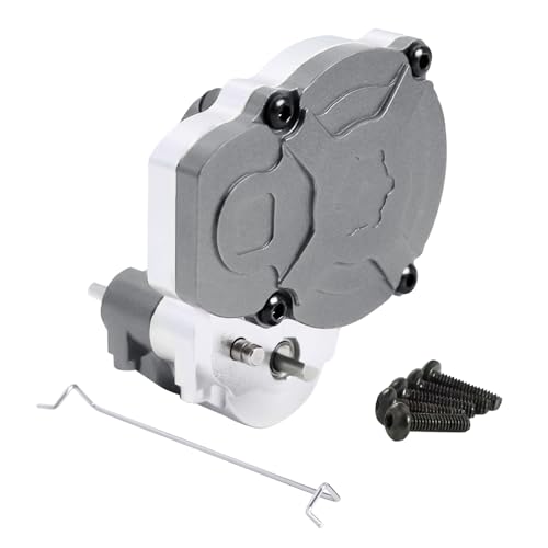 Metal Transmission Gearbox with Bracket for FMS FCX24 1/24 Power Wagon FCX18 Land Cruiser LC80 K5 Blazer RC Crawler Upgrade Part (Titanium) - color: Titanium