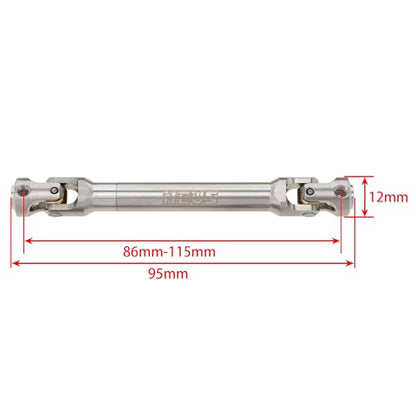MEUS RACING Universal Driveshaft for SCX10 SCX10 II Wraith TRX4 1/10 RC Crawler Upgrades Parts, 86-115mm - size: 86-115mm