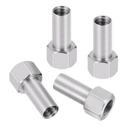 Stainless Steel M2.5 Extended Wheel Nuts 2/3/4/5/6mm Upgrade for 1/18th TRX4M Defender Bronco K10 High Trail F150 RC Crawler Car Parts (6mm) - style: 6mm