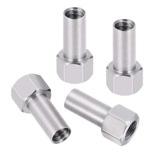 Stainless Steel M2.5 Extended Wheel Nuts 2/3/4/5/6mm Upgrade for 1/18th TRX4M Defender Bronco K10 High Trail F150 RC Crawler Car Parts (6mm) - style: 6mm