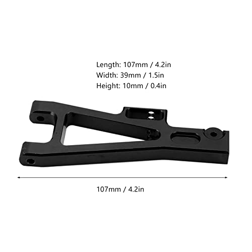 2Pcs Aluminum Front Lower Rear Lower Suspension Arms, A Arms Set, RC Front Swing Arm for JLB 1/10 Car Truck Series Front Rear Lower Swing Arms (Black) - color: Black