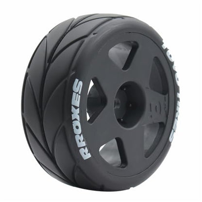 65mm 4PCS 1/10 RC On-Road tires and Hard Plastic wheels set Hex 12mm For WRC Drift Car Conversion 1/10 RC On-Road Car Traxxas Tamiya FW06 TT02 HPI HSP 94122 Kyosho W36 (Black) - color: Black