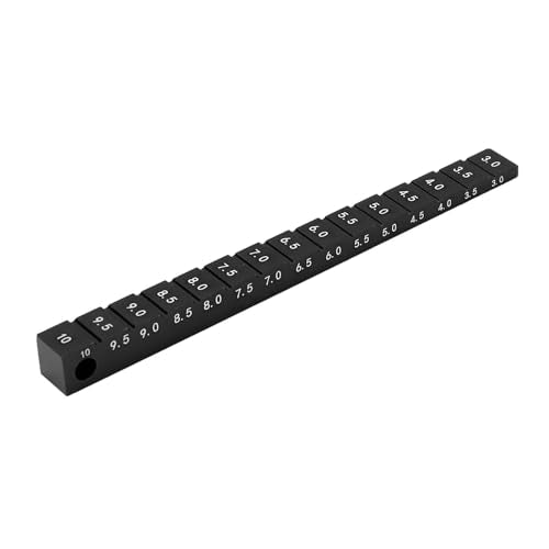 FOSA RC Ride Height 1/10, Aluminum Alloy, Clear Scale, Adjustable 3 to 10mm, Measure and Adjust RC Car Ride Height, for 1/10 RC Drift Car (Black), fosaba7tdfmnc8-13 - color: Black