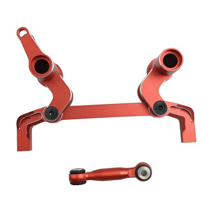 Aluminum Steering Bellcrank Set for 1/10 4-Tec Ford Mustang (Red) | Alloy,Rear Wheel Drive,On-Road Drift,CAR-105237-4,10543,CNC Machined,High Strength,Precision Fit - color: Red
