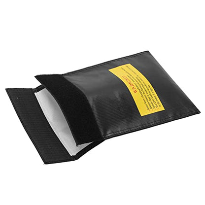 Fireproof Lipo Battery Storage Bag, Heat Resistant Charging Pouch for Drone and RC Aircraft Batteries