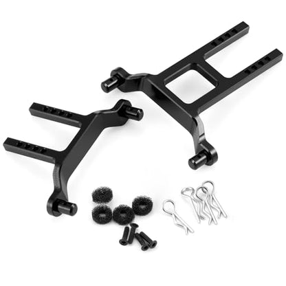 Aluminum Alloy Front & Rear Body Mount Post，Black | Upgrade Parts, For Tra-xxas 1/18 Latrax Teton Desert Prerunner SST, RC Car - color: Black
