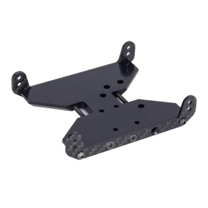 Carbon Fiber & Delrin Skid Plate for 1/10 RC Axial Capra 1.9 UTB | Lightweight & durable, protects chassis & transmission, bolt-on fit for Capra 1.9, upgrade stock plastic plate.