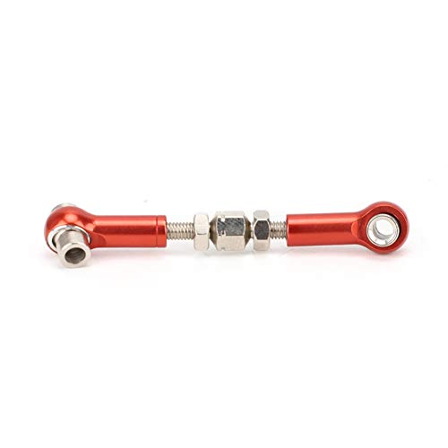 6 Pcs Adjustable Servo Links Tie Rod Set High Precision Aluminum Alloy RC Car Accessories for 1/10 1/12 Buggy Touring Drift Cars Red Purple Black Dark Blue Light Blue (Red) - color: Red