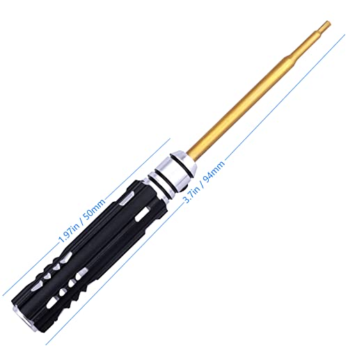 Small RC Hex Driver Set - 5pcs Hex Allen Screwdriver Kit 0.9mm 1.27mm 1.3mm 1.5mm 2.0mm and Cross Wrench Repair Tools for Axial SCX24 RC Car Little Models