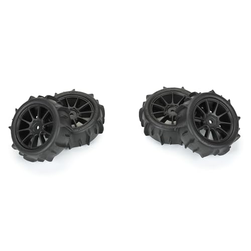 Pro-line Racing Dumont F/R Tires Mounted 12mm Hex Black Mach 10 4 for Arrma Typhon Grom PRO1031010