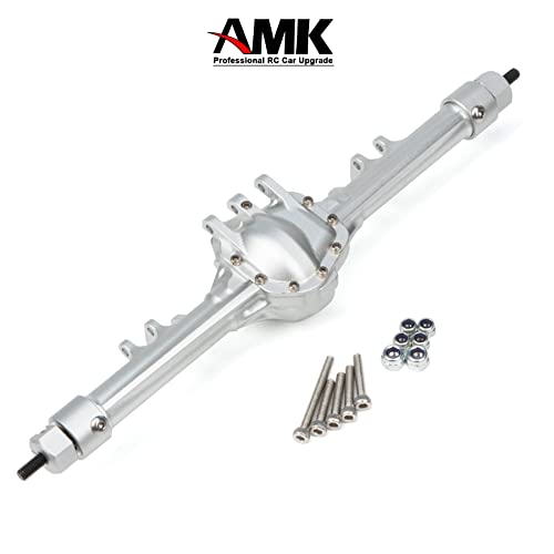 Aluminum Front & Rear Axles CNC Complete Axle Set for 1/10 RC Crawler Car Axial SCX10 II RGT 86100 Redcat GEN8 Element Enduro CC01 (Silver Front Rear Axle) - color: Silver Front Rear Axle