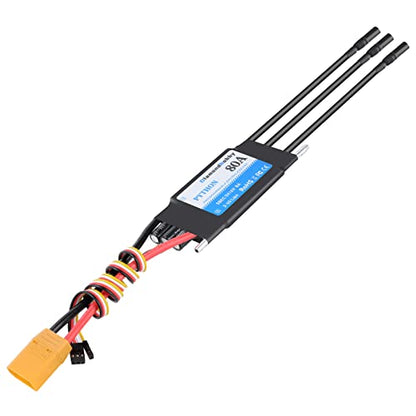 DH 80A 2-6S Waterproof Brushless ESC Electronic Speed Controller with 5V/6V 8A BEC and XT90 4.0mm Banana Head Connector for Model Ship RC Boat - size: 80A