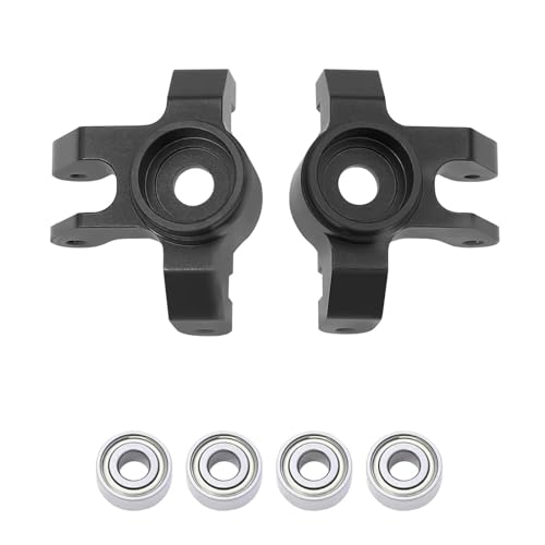 Compatible with LOSI for Mini for LMT for Brushed for Monster Truck Aluminum C Hub Front Steering Cup with Enlarged Bearing 1/18 RC Car RC Car Accessories(Black,Steering Cup) - color: Black, size: Steering Cup