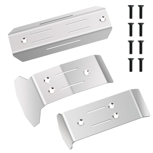 Stainless Steel Skid Plate Guard Chassis Guard Compatible with 1/16 Mini-Maxx