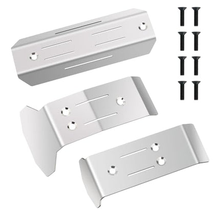 Stainless Steel Skid Plate Guard Chassis Guard Compatible with 1/16 Mini-Maxx