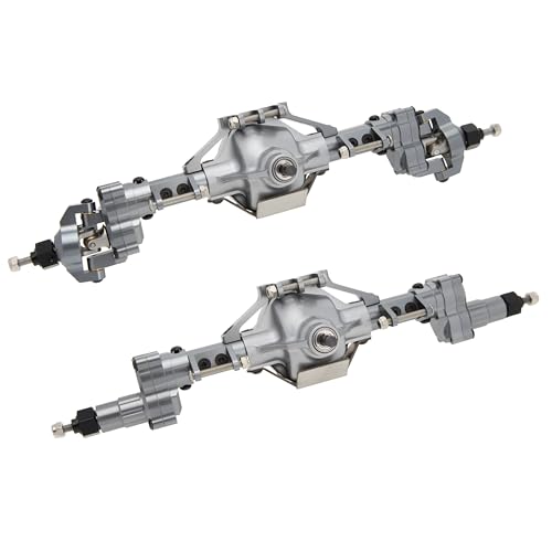 DKKY Portal Axles Kit for Axial SCX10 & SCX10 II 90046 90047 D90 D110 1/10 RC Crawler Upgrades Parts (Titanium) - color: Titanium