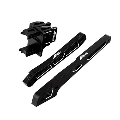 Alloy Center Differential Diff Mount & Front Rear Chassis Brace for Arrma 1/8 Kraton 6S 4X4 RTR V6 Series Upgrade Part Black - color: Black