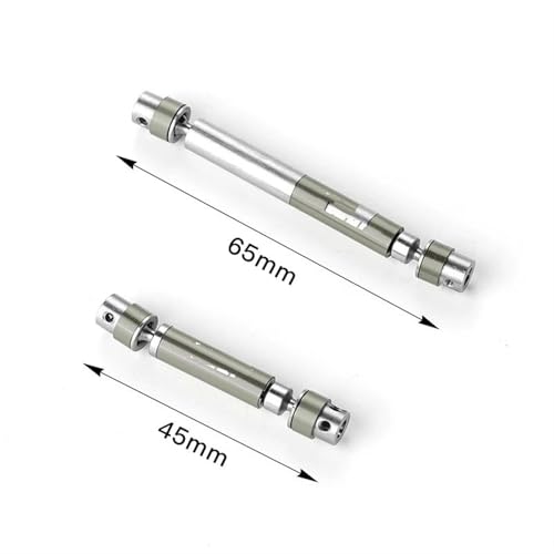 RC Car Transmission Shaft for HOBBYPLUS for CR-18P Rock Van 1/18 Crawler for Redcat Gen8 4WD rc Car 2X Metal Center Drive Shaft Set Upgrades Parts(Gray) - color: Gray