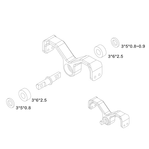MEUS RACING Titanium LCG Chassis MD24 Chassis for Axial SCX24 1/24 RC Crawler Upgrades (MD24 Chassis) - color: Md24 Chassis