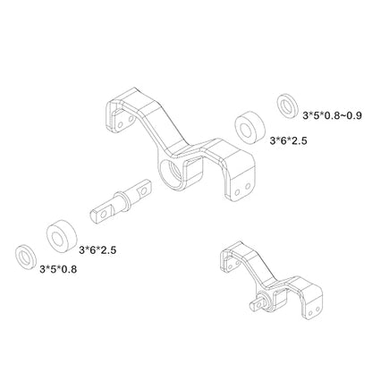 MEUS RACING Titanium LCG Chassis MD24 Chassis for Axial SCX24 1/24 RC Crawler Upgrades (MD24 Chassis) - color: Md24 Chassis