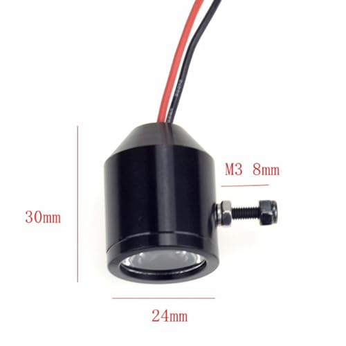 RC Car Headlight, 3W Spotlights Searchlights Replacement Part for RC Car Model (Black) Rc Led Lights 1/10 Rc Led Spot Lights