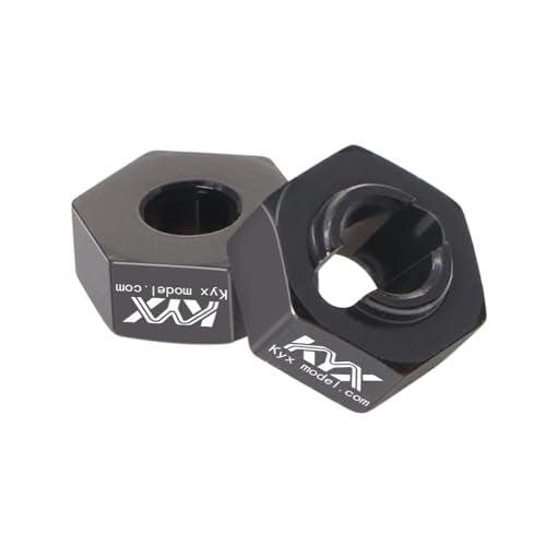 KYX Racing Aluminum Front Rear Wheel Hex Mount Adapter Upgrades Parts Accessories for 1/24 RC Crawler Car LOSI Micro-B Buggy