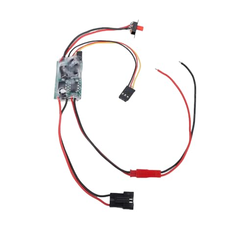 Keenso Brushed ESC, Composite Material Electronic Speed Controller with Brake for 1/16 RC Cars - Easy Install for WPL and MN (16A)