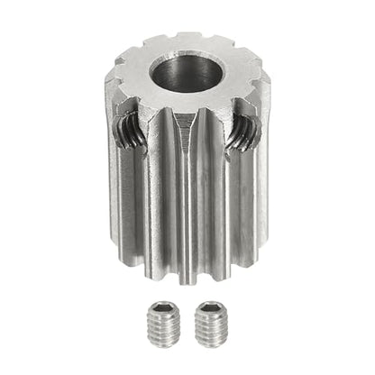 uxcell 1 Mod 12T Spur Gear 5mm Bore, 304 Stainless Steel Pinion Gear, 20°Pressure Angle, for Spur Rack and RC Model Car or Motor DIY - size: 1 Mod 12T, 5mm