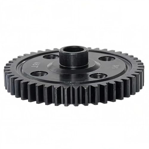 Hardened Steel 46T and 52T RC Main Spur Gear M1.0 Upgrade Parts for 1/8 Sledge Monster Truck (Black)