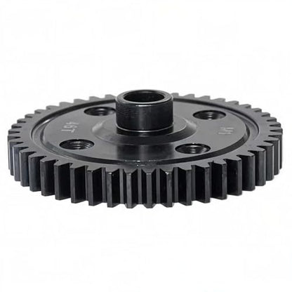 Hardened Steel 46T and 52T RC Main Spur Gear M1.0 Upgrade Parts for 1/8 Sledge Monster Truck (Black)