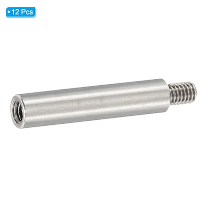 PATIKIL 12pcs M4 Standoffs, M4 30+6mm Spacer Standoffs Steel Threaded Standoffs Screws Kit 4mm ID 6mm OD Metric Male Female Thread Adapters for Circuit Board PCB RC Drones Motherboard - size: 30+6mm L