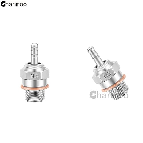 2PCS 70117H Hot Glow Plugs No.3 N3 N4#3#4 Spark Nitro Engine Parts Replace OS for Traxxas Losi HPI Redcat HSP Himoto RC Car Truck Buggy (N3) - size: N3 2PCS