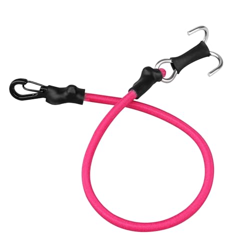 RC Crawler Elastic Trailer Rope Kinetic Winch Strap with Hooks for 1/18 TRX4M TRX4MT 1/24 SCX24 FCX24 AX24 RC Crawler Accessories(Rose Red) - color: Rose Red