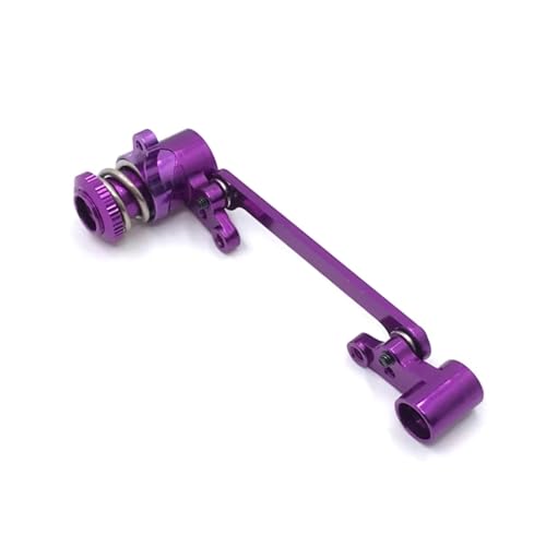 for Wltoys for 124016 124017 124018 124019 1/12 144001 144002 1/14 RC Car Upgrade Parts Metal Steering Group Assembly Set RC Car Repair Kit(Purple) - color: Purple