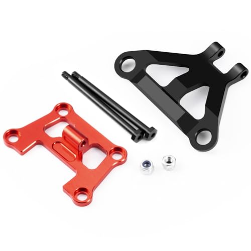 Aluminum Front Bulkhead Mount Strengthenfor Tra-xxas 1/16 Mini Maxx | 4WD RTR Brushless Monster Truck Upgrades Red Front Bumper Support Mount - color: Red