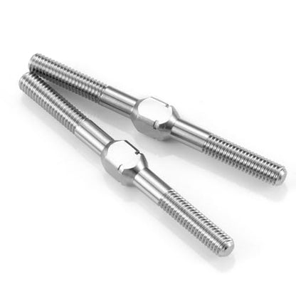 RCHUBAM 2PCS RC Turnbuckles Camber M3 Link Rod for 1/10 TRX-4 Slash 4X4 | 1 Pairs 14mm-50mm Suspension Rod,Alloy Steering Linkage Tie Rods - style: 38mm