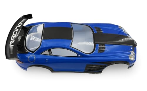 1/10 Scale RC Drift Racing Touring On Road Car Painted Body Shell, Spoiler Included, Pre-Cut, 258mm Wheelbase - Mercedes-Benz SLR McLaren Style (Blue) - color: Blue