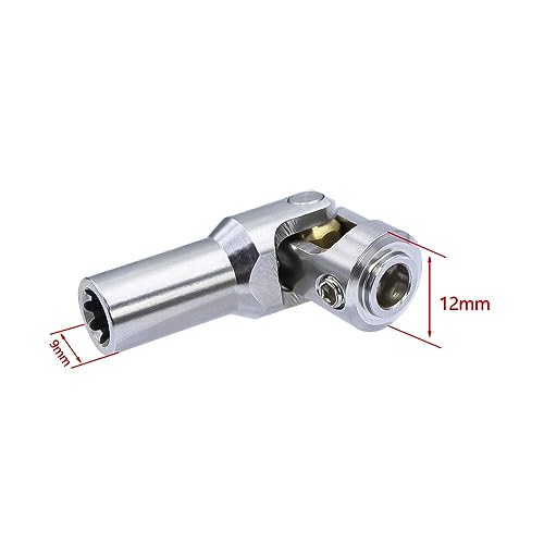 2PCS Stainless Steel Free to Cut Length Driveshaft Universal Joint Drive Shaft for 1/10 LCG DIY RC Crawler SCX10 I II III TRX4 Capra Upgrade Parts… - color: Silver