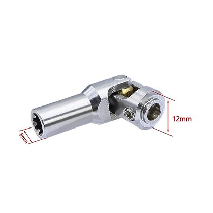 2PCS Stainless Steel Free to Cut Length Driveshaft Universal Joint Drive Shaft for 1/10 LCG DIY RC Crawler SCX10 I II III TRX4 Capra Upgrade Parts… - color: Silver