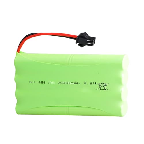 9.6V 2400mAh NI-MH Battery Pack RC Replacement Rechargeable Battery Pack Built-in AA * 8 Cell for Toys,Drone,Remote Control Car Accessory