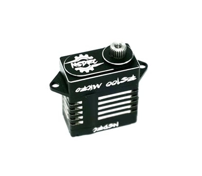 NSDRC RS100 High Torque Micro Servo for SCX24 Servo, TRX4M Servo - Premium Black CNC Aluminum, 5V - 8.4V - 1/24 & 1/18 Scale RC Cars Electronics, Water Resistant (RS100 - Micro SERVO)