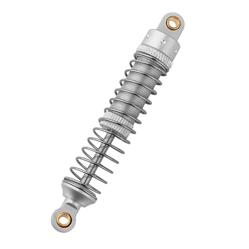 4PCS 53mm/59mm/66mm Aluminum Shocks Absorbers Oil Threaded Damper for 1/18 RC Crawler TRX4M TRX-4M Bronco Defender K10 Upgrade Parts,Silver Color Spring (66mm silver) - color: 66mm silver