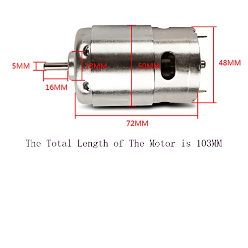895 Ball Bearing Motor High Torque High Power High Speed Motor DC 12V-24V 11000RPM for RC Boat Toy Model DIY Drive Parts Power Tools - size: 895 DC Motor