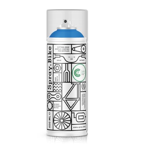 Spray.Bike Spray Paint - Bomber (Medium Sky Blue) | Designed Mainly for Bicycles | Multi-Use Acrylic Spray Paint for Metal, Plastic | High Coverage Bike Paint, 400ml - color: Bomber